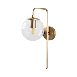 Opviq Lámpara de pared vintage con cuerpo de metal y tapa de cristal